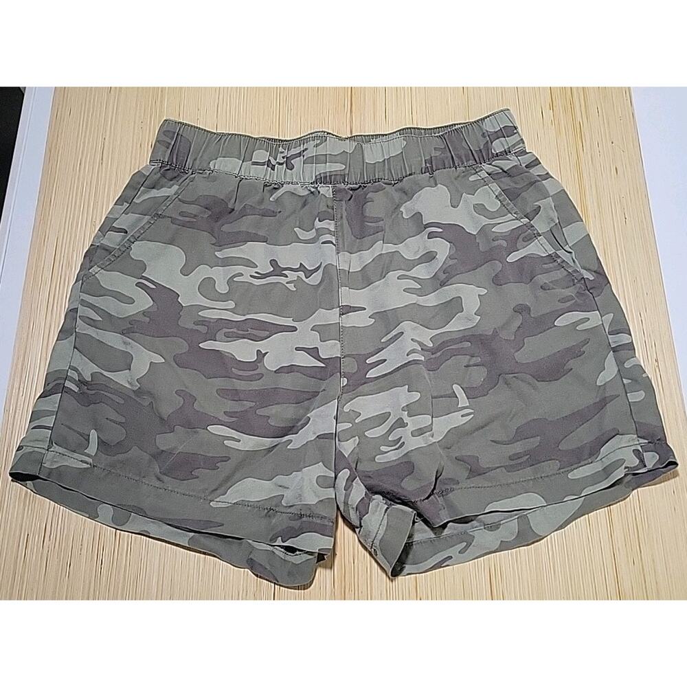 Women's Vintage Y2K Camo Shorts Size S Army Green Festival Grunge Summer Beach